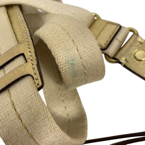 Coach Signature Logo Tan Jacquard Gold 40758 Swingpack Crossbody Shoulder Bag - Picture 5 of 16